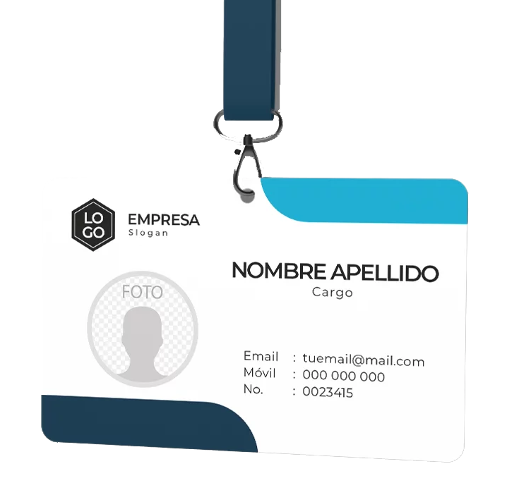 tarjeta de pvc horizontal